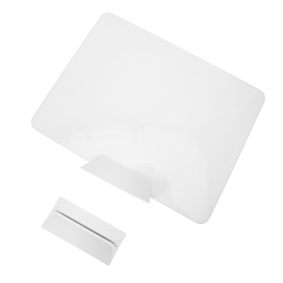 POPETPOP White Acrylic Privacy Partition for Desk Freestanding Portable Desk Divider Panel for Home Office Workspace