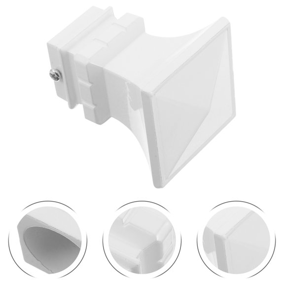 POPETPOP White Curtain Rod Plug Caps with Iron Finials for Window Drapery Rod Replacement