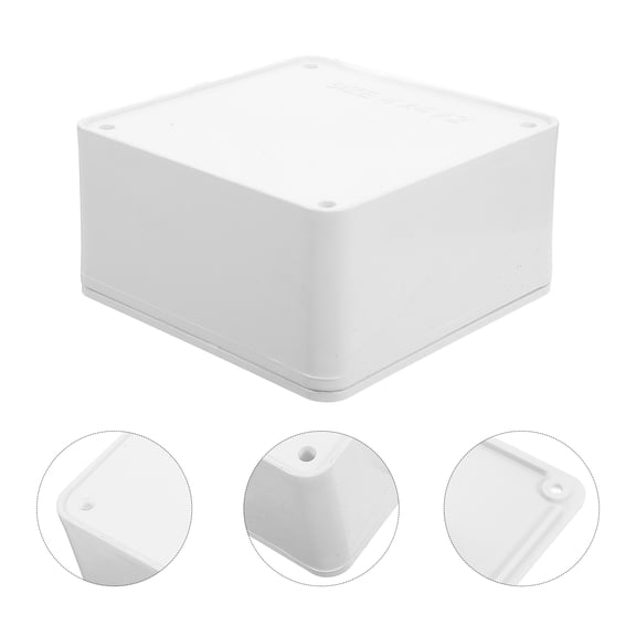 POPETPOP White Low Profile PVC Electrical Enclosure Box for Reliable Outdoor Indoor Wiring