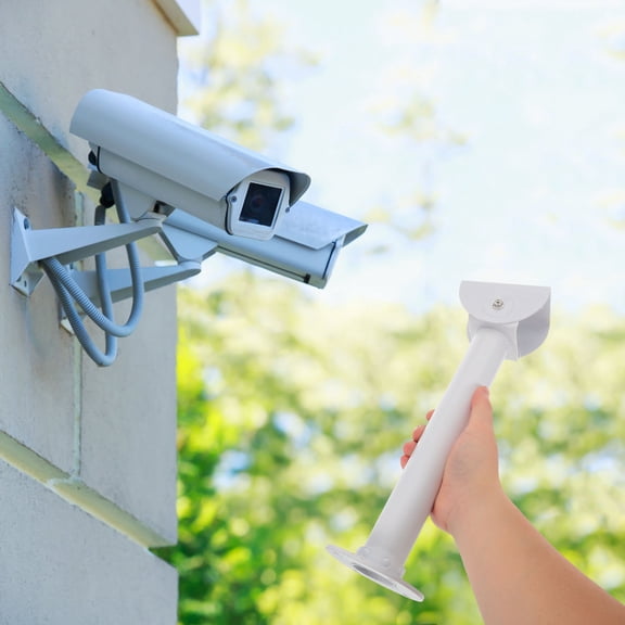 POPETPOP White Metal Trail Camera Pole with Durable Security Camera Mount for Tree Outdoor Use