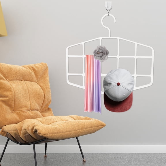 POPETPOP White Multi Layer Tie Hanger with Innovative Space Saving Design for Wardrobe