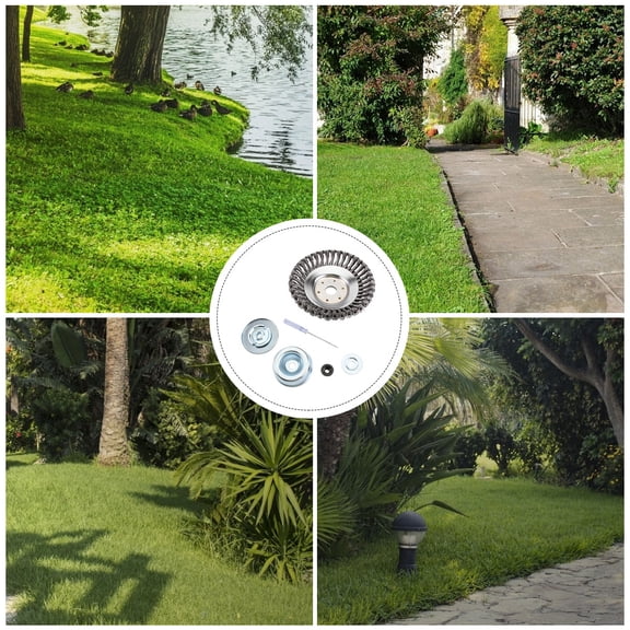 POPETPOP Carbon Steel Wire Weeder Wheel Accessories with Heat Dissipation for Park and Garden Weeding