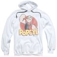 thumbnail image 1 of POPEYE/RETRO RING-ADULT PULL-OVER HOODIE-WHITE-SM, 1 of 1