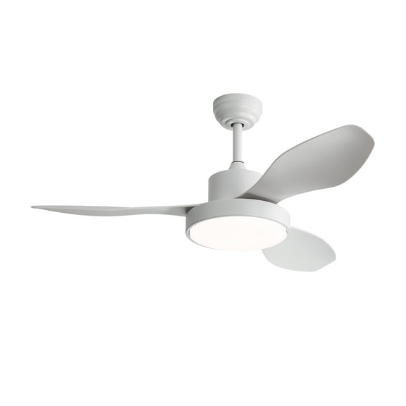 POPFAN 47 Inch Ceiling Fan with 22W LED Light and Remote Control 6 Speeds Reversible DC Motor for Living Room,Bedroom