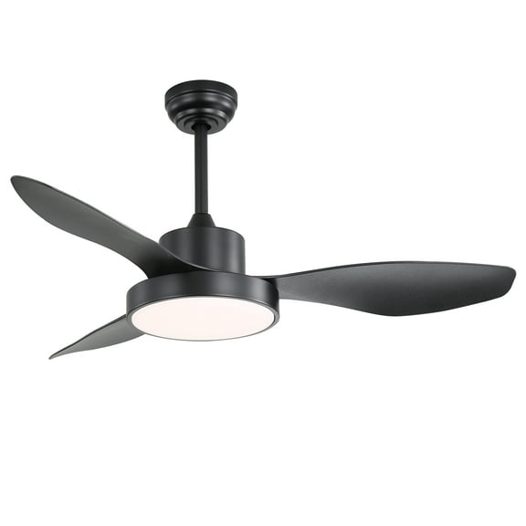 POPFAN 47 Inch Ceiling Fan with 22W LED Light and Remote Control 6 Speeds Reversible DC Motor  for Living Room，Bedroom