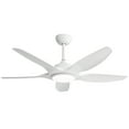 thumbnail image 1 of POPFAN 48 Inch Indoor Ceiling Fan with 5 White ABS Blades LED Light 22W and Remote Control Reversible DC Motor for Living Room, Bedroom，White, 1 of 8