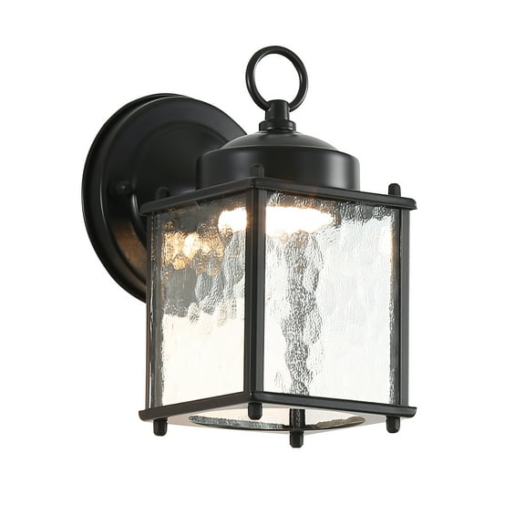POPFAN Waterproof Outdoor Wall Sconce Lights with Clear Glass - Farmhouse Lantern for Patio, Garage, Doorway