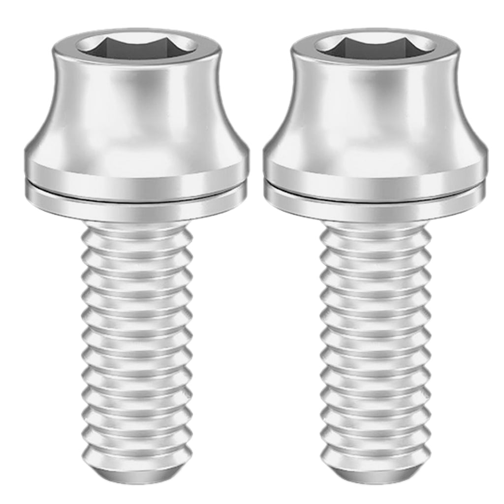 POPLIS 2Pcs Titaniums Alloys Bike Bottle Brackets Rack Bolts Hexagon ...