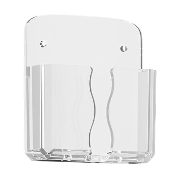 POPLIS Clear Wall Phone Holders Bracket with Charging Hole for Bedside Home Workplace Living Room Organizing Small Items Neatly
