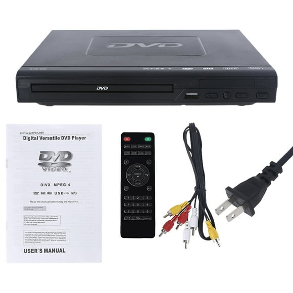 POPLIS DVD Player Upscaling 1080P All Region DVD EVDs VCD Players for Home 1800HZ
