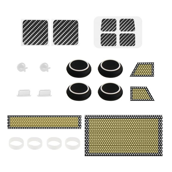 POPLIS Dustproof Kit Button Touchpad Stickers with Silicone Rocker Cap for Steam Deck