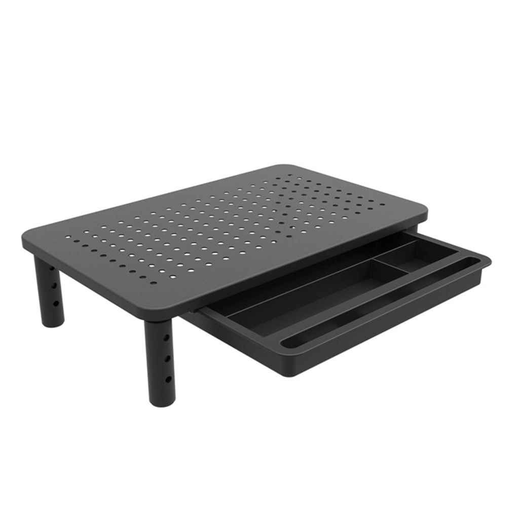 POPLIS Printer Stand Desktop Monitor Riser Stand Shelf with Collapsible ...