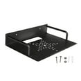 POPLIS Wall Mounted Black Storage Shelf Aluminum Singlelayer TV Box