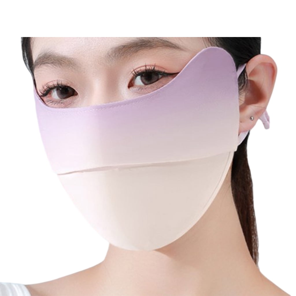POPLIS Women Protections Ice Silk Face Coverings Sunscreens Ice Silk ...