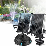 POPOSOAP 30W Solar Water Pump with Diverter Valve, 430GPH High Flow Solar Pond Pump for Waterfalls and Gardens, Max 8ft Lift