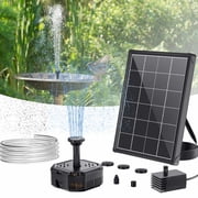 POPOSOAP 4W Solar Fountain Pump 60GPH Kit with Filter Box & Bio-Ceramic Media