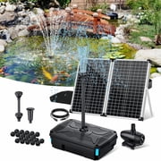 POPOSOAP 55W 1600GPH Solar Pond Filter Kit with 4-Stage Filtration