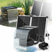 POPOSOAP 70W 680GPH Solar Powered Waterfall Spillway and Filter Box for Garden Ponds ,Easy-to-Install DIY Outdoor Water Feature for Modern Gardens[New Release]