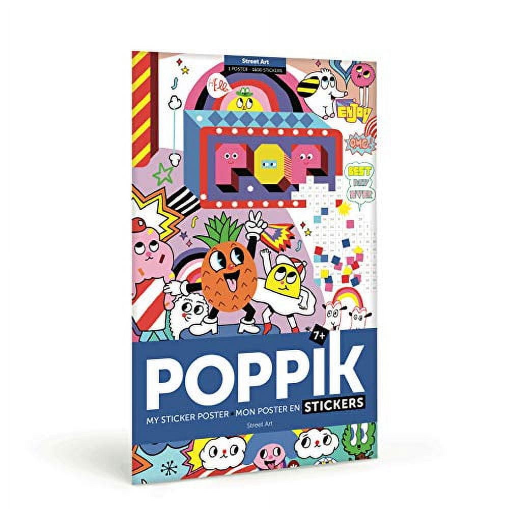 POPPIK Mosaic Creative Sticker Activity Poster Street Art Kit for Kids ...