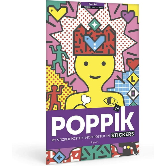 POPPIK Sticker Art Poster for Children and Family Activity Fun Educational Kit 1600 Stickers Pop Art