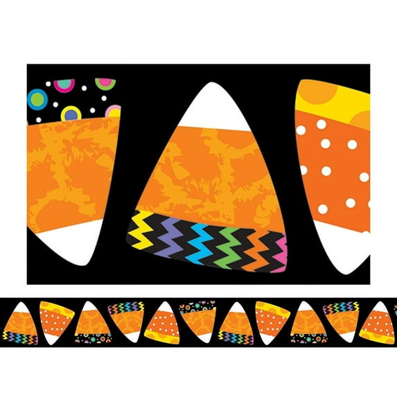 POPPIN PATTERNS CANDY CORN BORDER