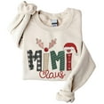 thumbnail image 1 of POPPOP Christmas Claus Embroidery Sweatshirt, Custom Mama Grandma Gigi Mimi Nickname, Gifts for Women Sweater, 1 of 4