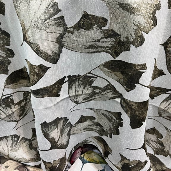 POPPY Jacquard Tulip Print Tapestry Fabric, 118 Inch in Width, | Home Decor, Brown / Sample 4x4 Inch