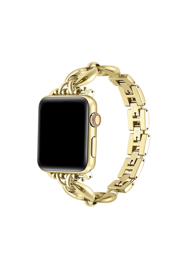 Poppy Stainless Steel Link Band Compatible with Apple Watch