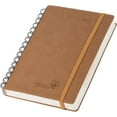 thumbnail image 1 of POPRUN 2025 Daily Planner A5 Medium Size - 5.5" x 8.5" Planners & Appointment Book, Leather Softcover with Storage Pocket, Monthly Tabs, Pen Holder, Brown, 1 of 6