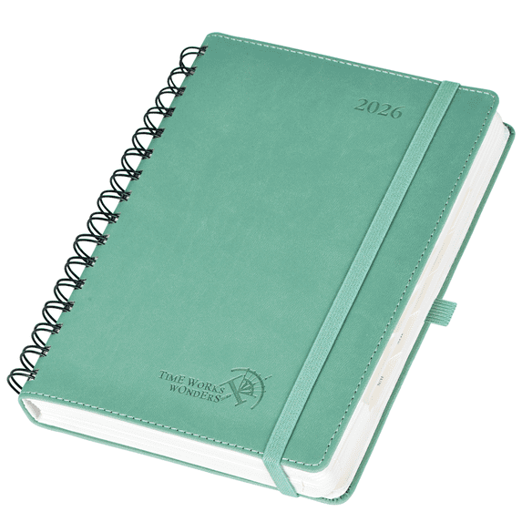 POPRUN 2026 Daily Planner One Page per Day, A5-6" x 8.5", Spiral Bound ...