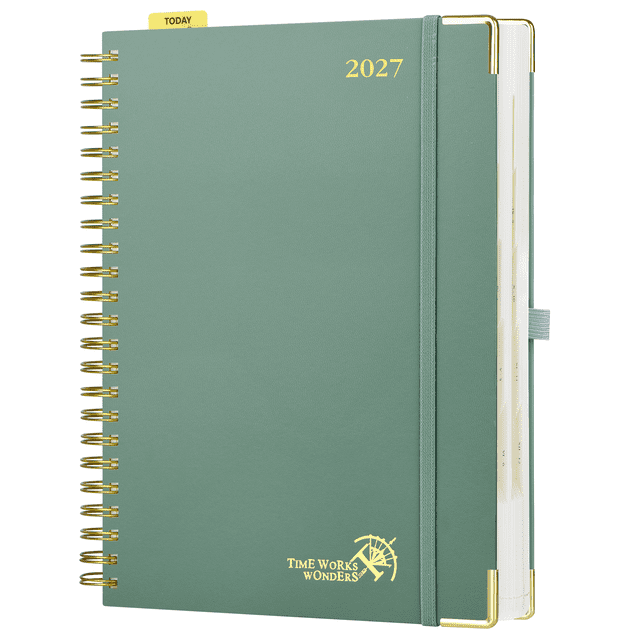 Paper Appointment Book POPRUN 2027 Daily Planner One Page Per Day, 8.5