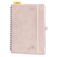 thumbnail image 1 of POPRUN 2027 Planner Weekly and Monthly Calendar, 6.5" x 8.5" (Jan-Dec 2027) Agenda, Daily Appointment Book with Pocket, Spiral Bound Hardcover, Soft Pink, 1 of 9
