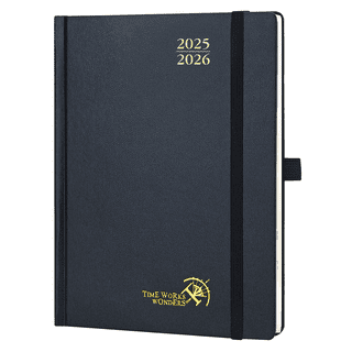 POPRUN Planner 2025-2026 Weekly Notebook (Pocket Size 4''x 6.25''), Small Academic Calendar For Purse With Spiral Soft Cover, Plastic Ruler, Inner Pocket, 100 GSM - Black