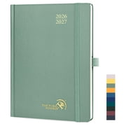 POPRUN Academic Planner 2026-2027, 6.5"x 8.5", (Jul.26-Jun.27) Weekly Monthly Appointment Book with Hourly Time Slots, Hardcover & Monthly Tabs, 100GSM Thick Pa