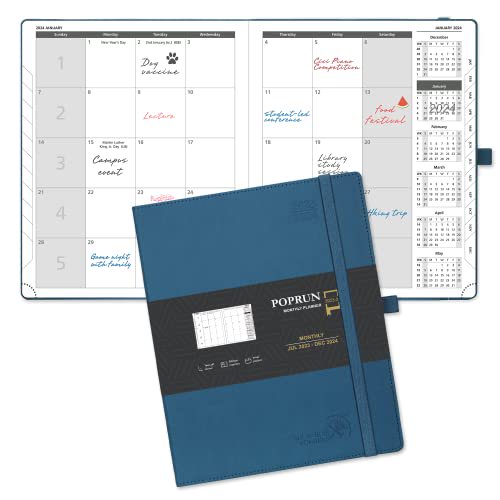 POPRUN Monthly Planner 20242025 (8.5" x 10.5") 18Month Calendar Book