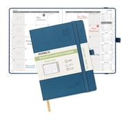 POPRUN Monthly Planner 2026-2027, 6.5"x8.5", 18-Month Calendar Book Academic Year (Jul.26-Dec.27) with Monthly Tabs, Flexible Soft Cover, 100GSM - Night Sky Blu