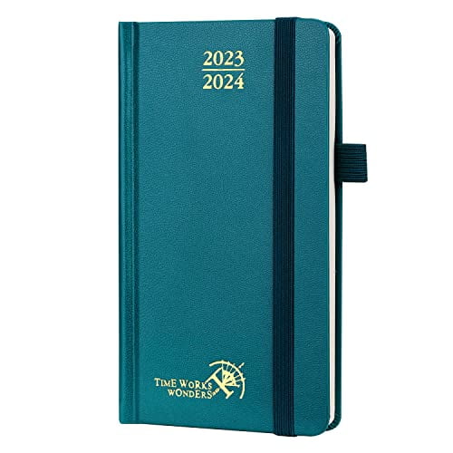 POPRUN Pocket Calendar 20232024 for Purse 3.5''x6.5'' Hardcover (17Month Aug 2023 Through Dec