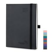 POPRUN Academic Planner 2026-2027, 6.5"x8.5", Weekly and Monthly Calendar (Jul.26-Jun.27), Flexible Cover, Monthly Tabs, 100 GSM Paper - Black