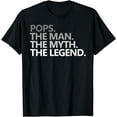 thumbnail image 1 of POPS THE MAN THE MYTH THE LEGEND Father's Day Gift Grandpa T-Shirt, 1 of 4
