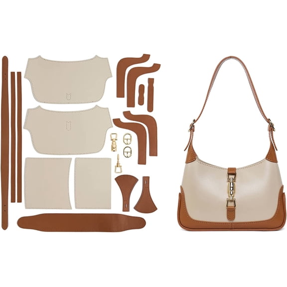 POPSEWING Leather Jackie Bag Handbags DIY Kit for Female Gifts