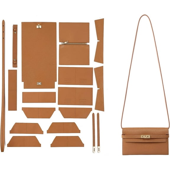 POPSEWING Long Wallet DIY Kit for Female Leather Sewing Kit Craft Kits for Girls Gift