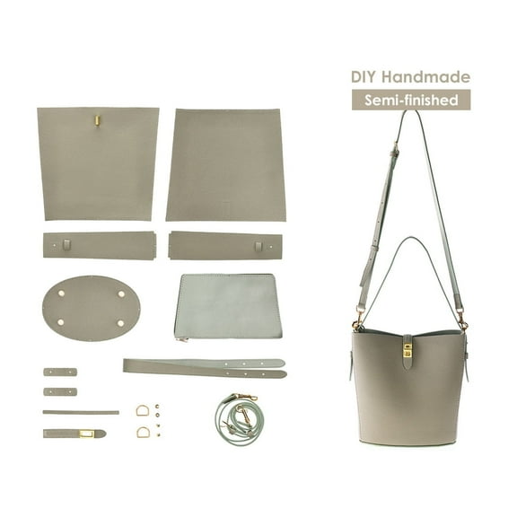 POPSEWING Simple Bucket Crossbody Bag Leather DIY Kit