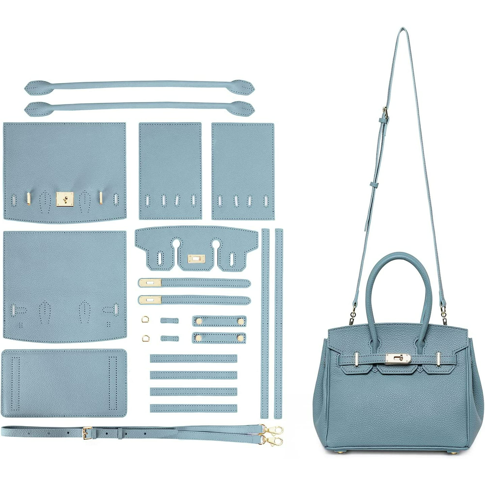 DIY Leather Bag Kit - Birkin 25 and 30 Inspired Bag| DWIBKS230411 Birkin 25 Epsom(Please Leave The Color No.)