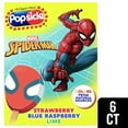 thumbnail image 1 of Popsicle Spiderman Colors from Natural Sources Stawberry Blue Raspberry Lime Ice Cream Bars, 6 Count, 1 of 10