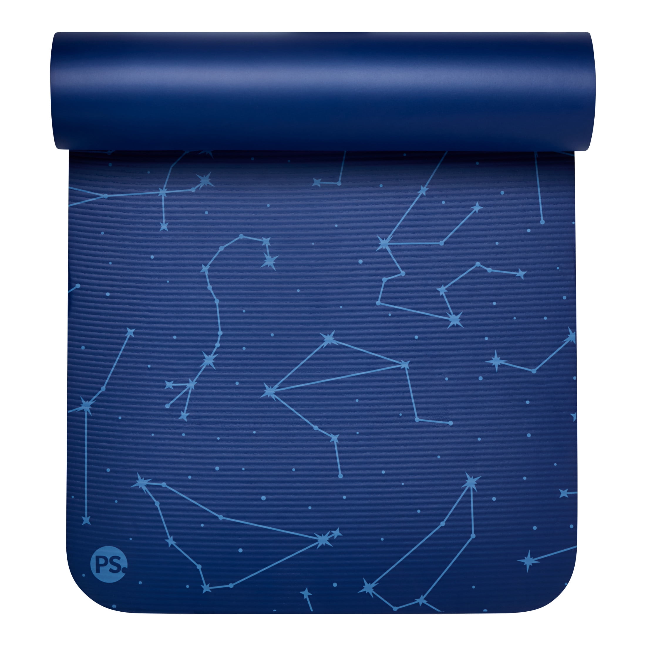 Popsugar Fitness Mat, 24" x 72" x 10mm Thick, Constellation Blue