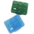thumbnail image 1 of Popsugar Travel Pill Organizer Easy Open 7 Compartments Pill Organizer Travel Vitamin Box 2 Pack, 1 of 6