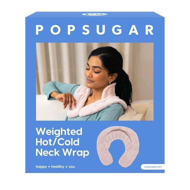 POPSUGAR Weighted Hot Cold Neck Wrap Pillow 2 Pound Clay Bead Filling Aromatherapy Pink Walmart Business Supplies