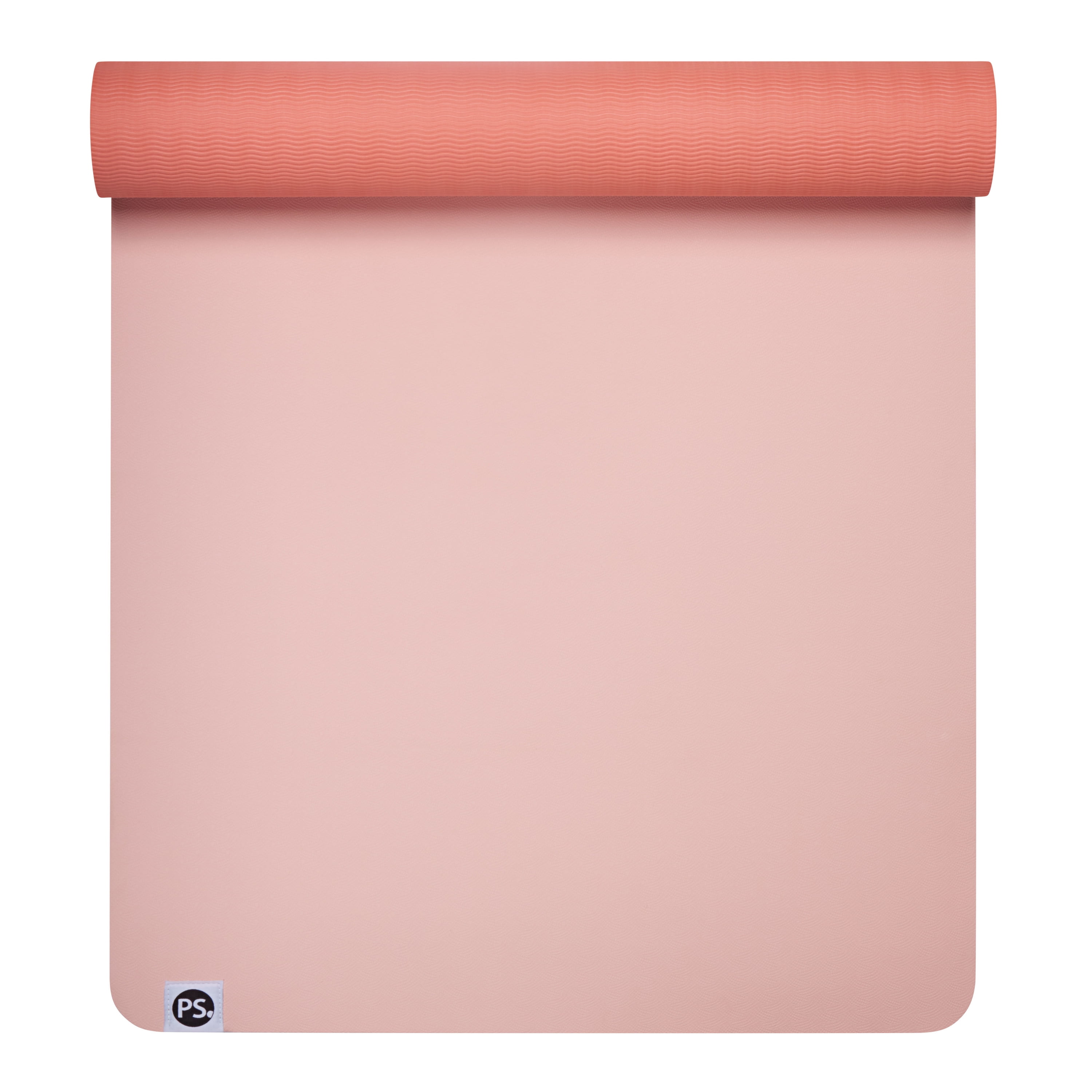 Popsugar 6mm PVC Printed Oval-Stripe Pink Rose Yoga Mat, 24x68