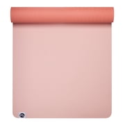 Popsugar 6mm PVC Printed Oval-Stripe Pink Rose Yoga Mat, 24x68 Inch