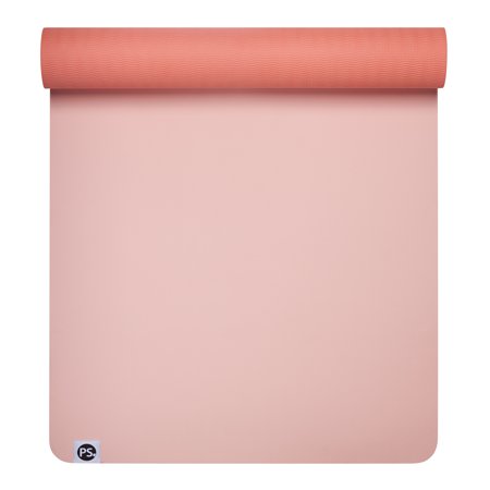Popsugar 6mm PVC Printed Oval-Stripe Pink Rose Yoga Mat, 24x68 Inch